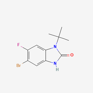 molecular formula C11H12BrFN2O B1378522 5-Bromo-1-tert-butil-6-fluoro-3H-1,3-benzodiazol-2-ona CAS No. 1403483-67-9