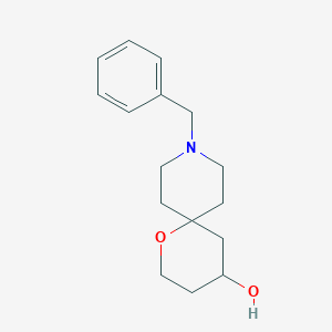 molecular formula C16H23NO2 B1378523 9-苄基-1-氧杂-9-氮杂螺[5.5]十一烷-4-醇 CAS No. 1785761-76-3