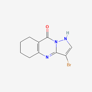 molecular formula C10H10BrN3O B1378524 3-Bromo-5,6,7,8-tetrahydropyrazolo[5,1-b]quinazolin-9(4H)-one CAS No. 1429309-42-1