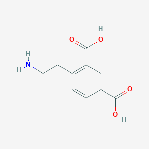 molecular formula C10H11NO4 B1378526 4-(2-Aminoethyl)benzene-1,3-dioic acid CAS No. 1427502-38-2