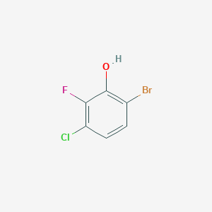 molecular formula C6H3BrClFO B1378528 6-溴-3-氯-2-氟苯酚 CAS No. 186590-40-9