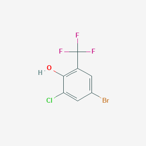 molecular formula C7H3BrClF3O B1378529 4-溴-6-氯-2-三氟甲基苯酚 CAS No. 1414870-65-7