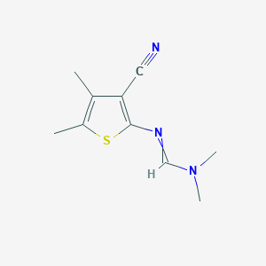 molecular formula C10H13N3S B1378530 N'-(3-cyano-4,5-dimethylthiophen-2-yl)-N,N-dimethylmethanimidamide CAS No. 1087792-55-9
