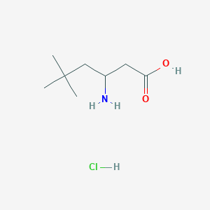 molecular formula C8H18ClNO2 B1378531 3-Amino-5,5-dimethylhexanoic acid hydrochloride CAS No. 158414-70-1