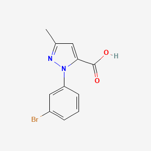 molecular formula C11H9BrN2O2 B1378533 1-(3-Bromophenyl)-3-methyl-1H-pyrazole-5-carboxylic acid CAS No. 1448684-52-3