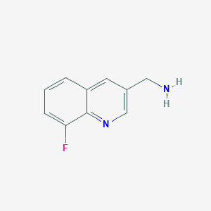 molecular formula C10H9FN2 B1378536 (8-氟喹啉-3-基)甲胺 CAS No. 1267242-11-4