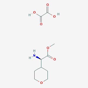 molecular formula C10H17NO7 B1378538 (R)-Amino-(tetrahydro-pyran-4-yl)-acetic acid methyl ester oxalate CAS No. 1187927-13-4