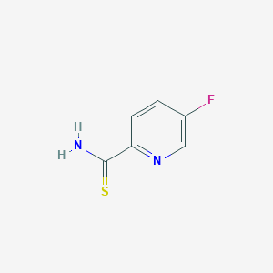molecular formula C6H5FN2S B1378544 5-Fluoropyridine-2-carbothioamide CAS No. 1256823-32-1