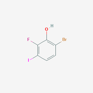 molecular formula C6H3BrFIO B1378549 6-Bromo-2-fluoro-3-iodophenol CAS No. 1449008-11-0