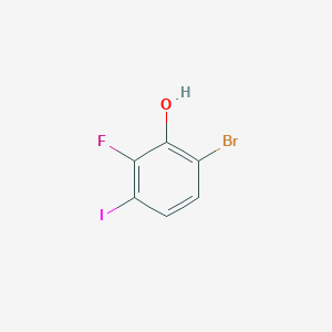 molecular formula C6H3BrFIO B1378549 6-溴-2-氟-3-碘苯酚 CAS No. 1449008-11-0