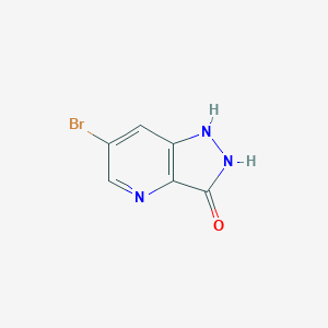 molecular formula C6H4BrN3O B1378550 6-溴-1H-吡唑并[4,3-b]吡啶-3-醇 CAS No. 1352393-60-2