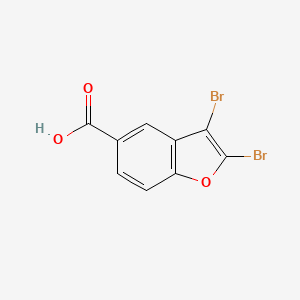 molecular formula C9H4Br2O3 B1378551 2,3-Bromo-5-benzofurancarboxylic acid CAS No. 1427504-83-3