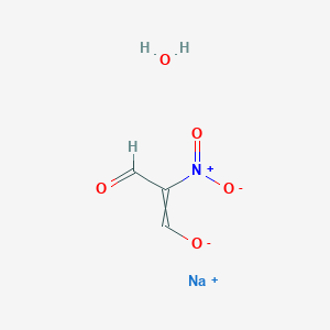 molecular formula C3H4NNaO5 B1378552 2-硝基-1,3-二氧代丙烷-2-醇钠 CAS No. 53821-72-0