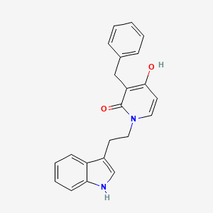 molecular formula C22H20N2O2 B1378555 3-苄基-4-羟基-1-[2-(1H-吲哚-3-基)乙基]-2(1H)-吡啶酮 CAS No. 1797376-58-9