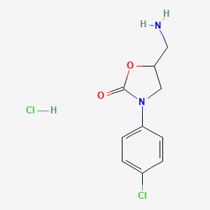 5-(Aminomethyl)-3-(4-chlorophenyl)-1,3-oxazolidin-2-one hydrochloride