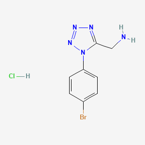 B1378565 {[1-(4-bromophenyl)-1H-tetrazol-5-yl]methyl}amine hydrochloride CAS No. 1417636-04-4