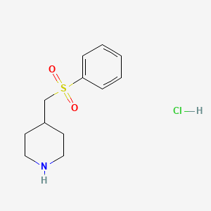 molecular formula C12H18ClNO2S B1378567 4-[(苯磺酰)甲基]哌啶盐酸盐 CAS No. 1112052-89-7