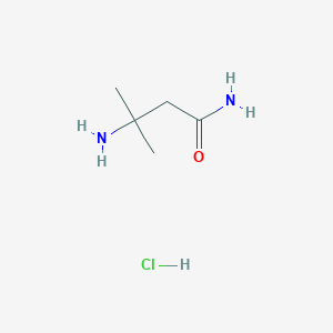 molecular formula C5H13ClN2O B1378575 3-Amino-3-methylbutanamide hydrochloride CAS No. 173336-86-2