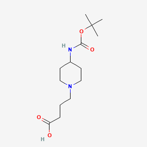 molecular formula C14H26N2O4 B1378580 4-(4-{[(Tert-butoxy)carbonyl]amino}piperidin-1-yl)butanoic acid CAS No. 1461714-30-6