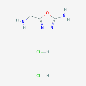 molecular formula C3H8Cl2N4O B1378587 5-(氨甲基)-1,3,4-恶二唑-2-胺二盐酸盐 CAS No. 89066-22-8
