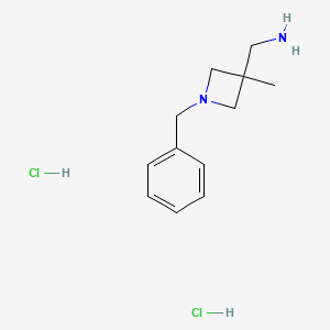 molecular formula C12H20Cl2N2 B1378590 (1-Benzyl-3-methylazetidin-3-yl)methanamine dihydrochloride CAS No. 1803582-22-0