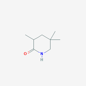molecular formula C8H15NO B1378592 3,5,5-Trimethylpiperidin-2-one CAS No. 1461709-34-1