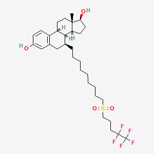 7alpha-[9-[(4,4,5,5,5-Pentafluoropentyl)sulfonyl]nonyl]estra-1,3,5(10)-triene-3,17beta-diol (Fulvestrant Sulfone)