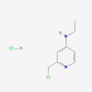 molecular formula C8H12Cl2N2 B1378620 2-(chloromethyl)-N-ethylpyridin-4-amine hydrochloride CAS No. 1423031-65-5