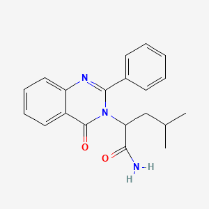 alpha-(2-Methylbutyl)-4-oxo-2-phenyl-3(4H)-quinazolineacetamide