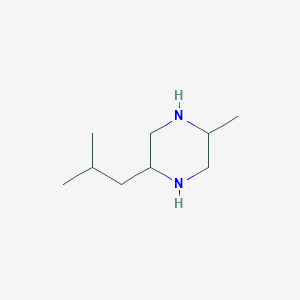 molecular formula C9H20N2 B13786255 Piperazine, 2-methyl-5-(2-methylpropyl)-(9CI) 