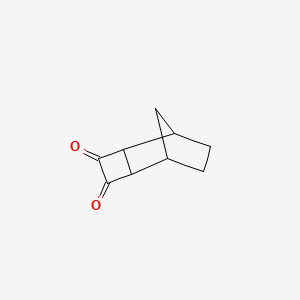 molecular formula C9H10O2 B13786256 Tricyclo(4.2.1.02,5)nonane-3,4-dione, syn- CAS No. 67843-62-3