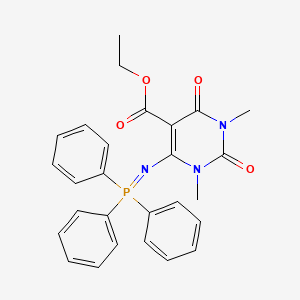 1,2,3,4-Tetrahydro-1,3-dimethyl-2,4-dioxo-6-[(triphenylphosphoranylidene)amino]-5-pyrimidinecarboxylic acid ethyl ester