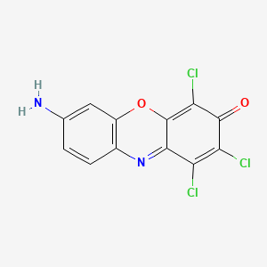 molecular formula C12H5Cl3N2O2 B13786304 7-Amino-1,2,4-trichloro-3H-phenoxazin-3-one CAS No. 6470-15-1