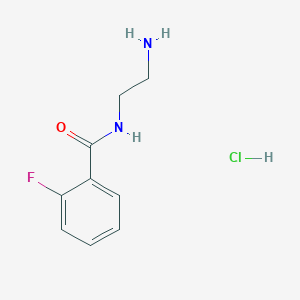 molecular formula C9H12ClFN2O B1378633 N-(2-aminoethyl)-2-fluorobenzamide hydrochloride CAS No. 152535-13-2