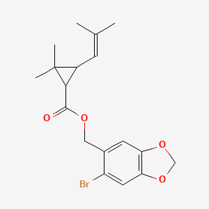 (6-Bromo-2H-1,3-benzodioxol-5-yl)methyl 2,2-dimethyl-3-(2-methylprop-1-en-1-yl)cyclopropane-1-carboxylate