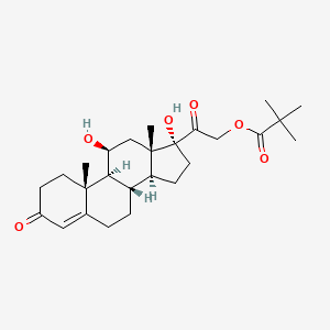 molecular formula C26H38O6 B13786415 11beta,17,21-Trihydroxypregn-4-ene-3,20-dione 21-pivalate CAS No. 24869-41-8