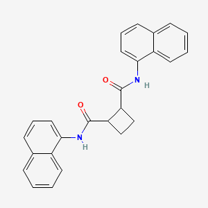 molecular formula C26H22N2O2 B13786424 Cyclobutane-1,2-dicarboxamide, N,N'-dinaphthyl- CAS No. 64011-96-7