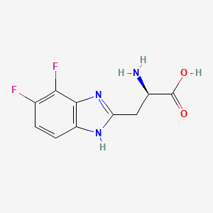 molecular formula C10H9F2N3O2 B13786430 (R)-2-Amino-3-(4,5-difluoro-1H-benzo[d]imidazol-2-yl)propanoic acid 