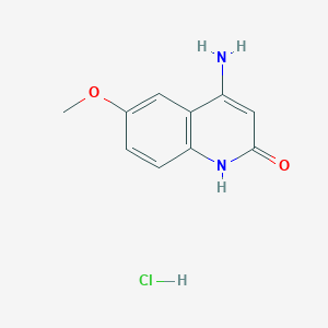 molecular formula C10H11ClN2O2 B1378644 4-Amino-6-methoxy-1,2-dihydroquinolin-2-one hydrochloride CAS No. 1423031-87-1