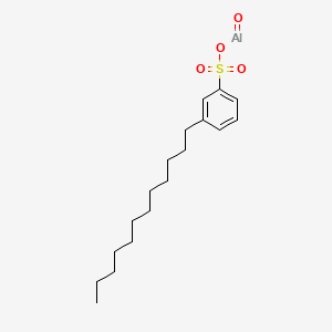 molecular formula C18H29AlO4S B13786441 Aluminum, (dodecylbenzenesulfonato-kappaO)oxo- CAS No. 68443-80-1