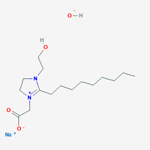 molecular formula C16H31N2NaO4 B13786445 Sodium;2-[3-(2-hydroxyethyl)-2-nonyl-4,5-dihydroimidazol-1-ium-1-yl]acetate;hydroxide CAS No. 68647-46-1