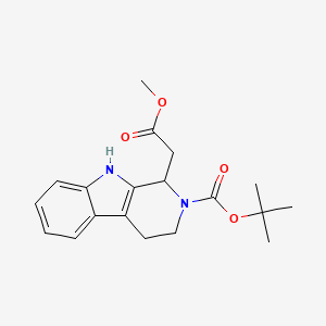 molecular formula C19H24N2O4 B13786455 1H-Pyrido[3,4-b]indole-1-acetic acid, 2-[(1,1-dimethylethoxy)carbonyl]-2,3,4,9-tetrahydro-, methyl ester CAS No. 256407-56-4