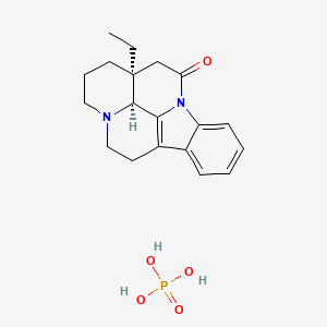 molecular formula C19H25N2O5P B13786474 (3alpha,16alpha)-Eburnamenin-14(15H)-one phosphate CAS No. 77117-62-5