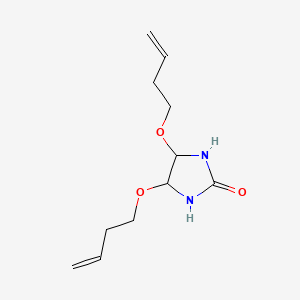 molecular formula C11H18N2O3 B13786486 4,5-Bis(3-butenyloxy)-2-imidazolidinone CAS No. 91216-70-5