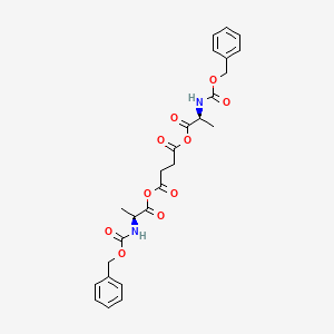 molecular formula C26H28N2O10 B13786491 N-[(Benzyloxy)carbonyl]-L-alanine succinic anhydride CAS No. 93964-71-7