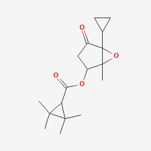 Cyclopropanecarboxylic acid, 2,2,3,3-tetramethyl-, 5-cyclopropyl-1-methyl-4-oxo-6-oxabicyclo(3.1.0)hex-2-yl ester