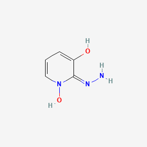 molecular formula C5H7N3O2 B13786538 3-Pyridinol,2-hydrazino-,1-oxide(9CI) 