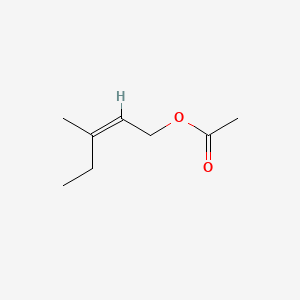 molecular formula C8H14O2 B13786585 (Z)-3-Methylpent-2-en-1-yl acetate CAS No. 925-73-5