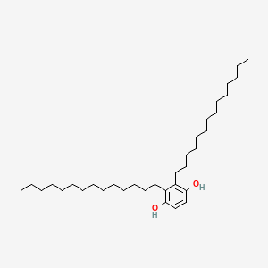 molecular formula C34H62O2 B13786597 1,4-Benzenediol, ditetradecyl- CAS No. 64654-06-4