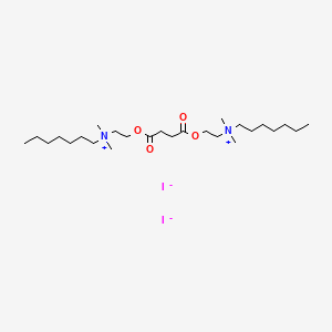 1-Heptanaminium, N,N'-((1,4-dioxo-1,4-butanediyl)bis(oxy-2,1-ethanediyl))bis(N,N-dimethyl-, diiodide